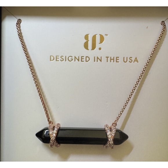 Ring Bomb Party Jewelry - Bomb Party Untamed Necklace NK14994 Killer Instinct Black Onyx Rose Gold
